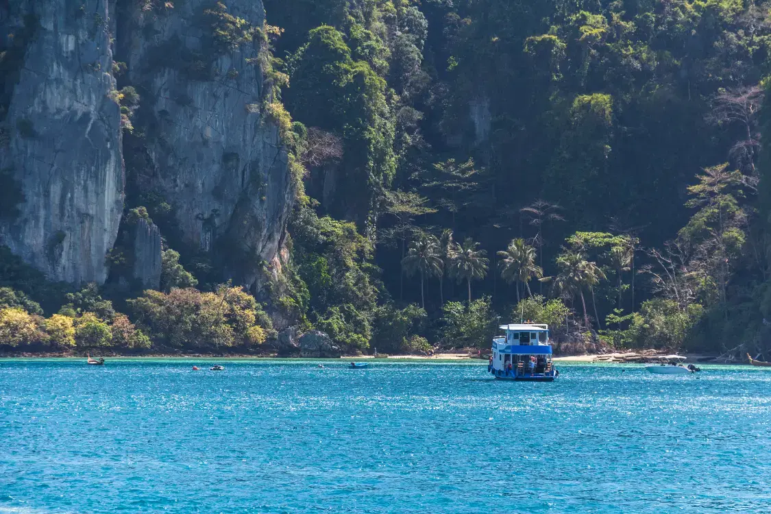 Getting the ferry from Phuket to Koh Phi Phi by Andaman wave master