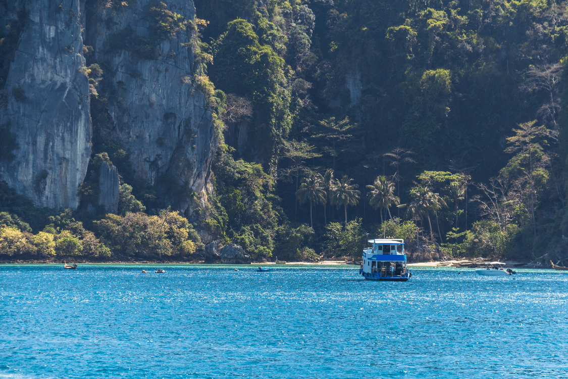 Getting the ferry from Krabi to Koh Phi Phi by Andaman wave master